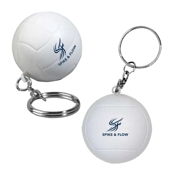 1.5" volleyball shaped stress reliever keychain.... from ASI 63549 Jornik Manufacturing Corp