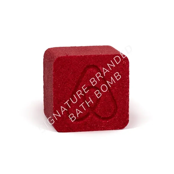 Custom colored bath bomb, with logo pressed into the top of... from ASI 38850 Bath Promotions