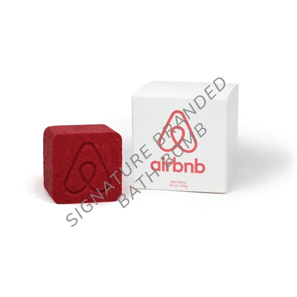 Custom colored bath bomb, with logo pressed into the top of... from ASI 38850 Bath Promotions