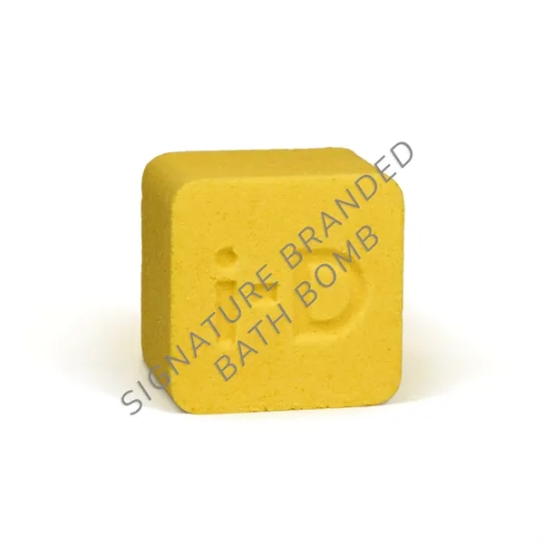 Custom colored bath bomb, with logo pressed into the top of... from ASI 38850 Bath Promotions
