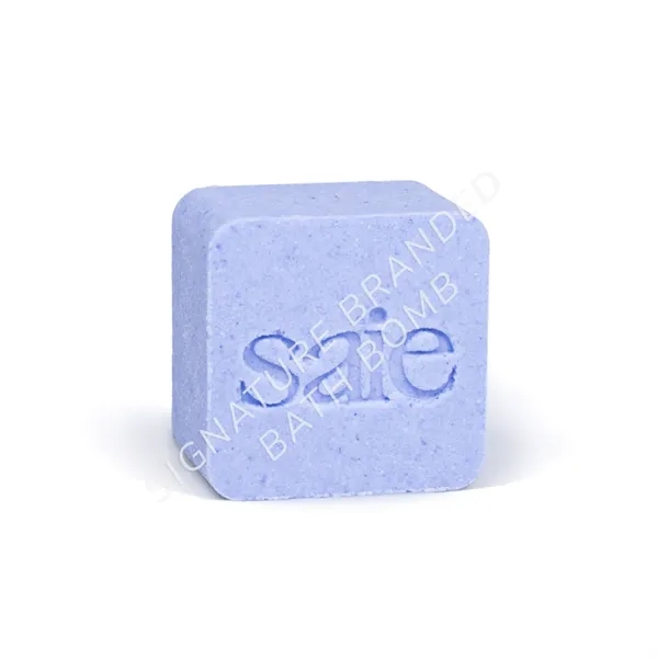 Custom colored bath bomb, with logo pressed into the top of... from ASI 38850 Bath Promotions