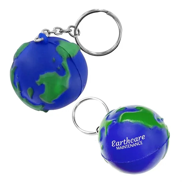 Item #JK-3905 Globe Stress Reliever Keychain