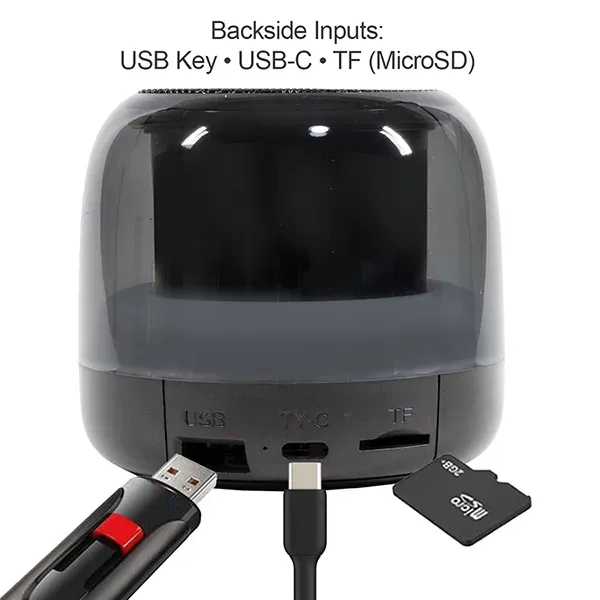 Bluetooth Speaker with 5W TWS technology in a clear black color... from ASI 62660 Innovation Line