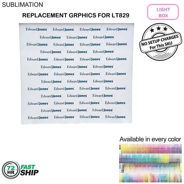 72Hr Fast Ship - Replacement Graphics one side only for Backlit... from ASI 53509 FIEL-Fairdeal Import & Export