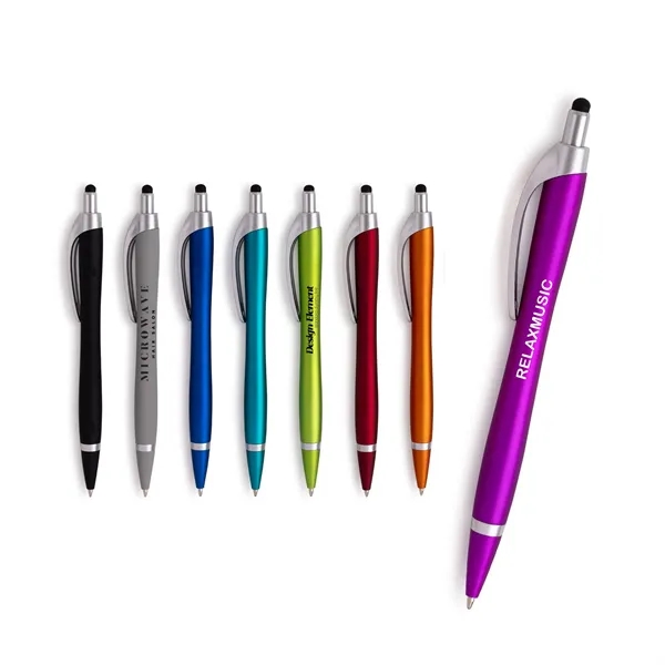 This colorful twist pen with stylus top is a popular item... from ASI 83770 Royal Industries / The Royal Line