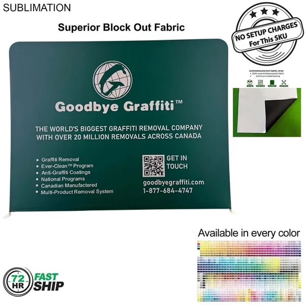 72Hr Fast Ship - 10'W x 8'H EuroFit Tension Fabric Straight... from ASI 53509 FIEL-Fairdeal Import & Export / FIEL
