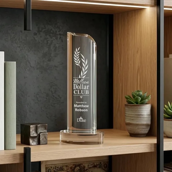The Kilburn Award is a stunning optical crystal tower featuring a... from ASI 84592 St Regis Group / St Regis