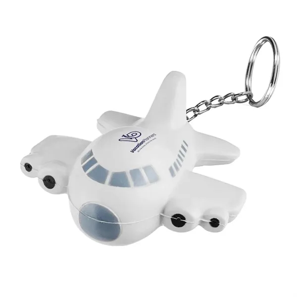 3" Airplane shaped stress reliever keychain.... from ASI 63549 Jornik Manufacturing Corp