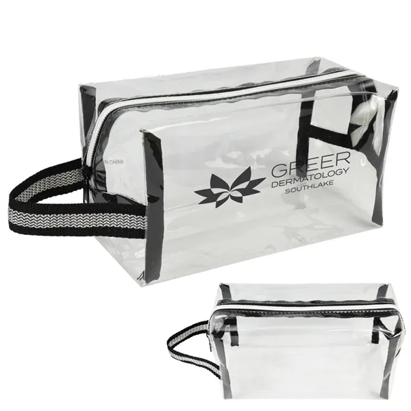 Item #TRAVKIT4CL Soft TPU Toiletry Travel Bag w/Handle