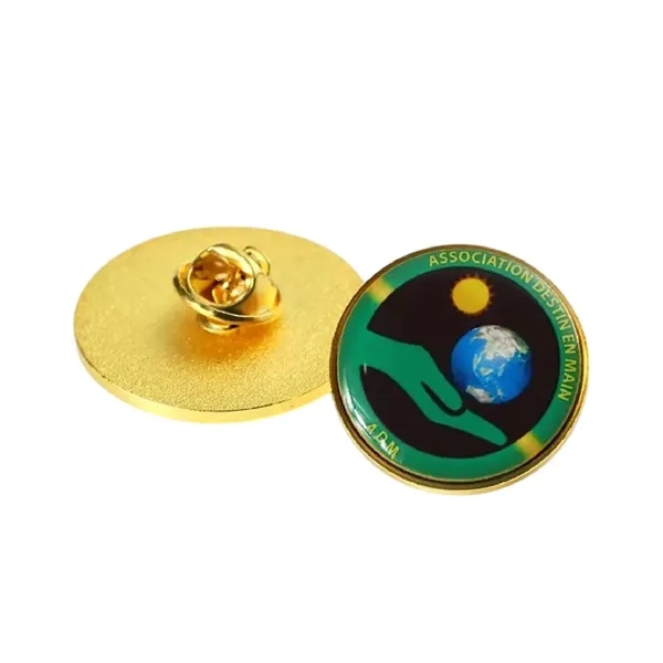 0.94-inch Butterfly clutch lapel pin plus full color epoxy dome on... from ASI 37218 Athena Promo (tm)