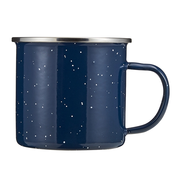 16 oz. camping mug with speckled exterior, white interior, stainless steel... from ASI 52840 Evans Manufacturing