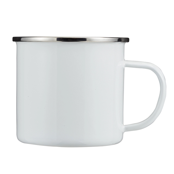 16 oz. camping mug with speckled exterior, white interior, stainless steel... from ASI 52840 Evans Manufacturing