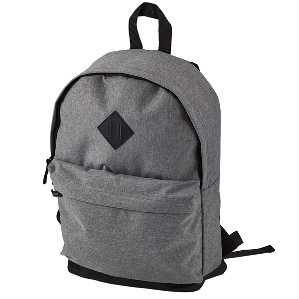 Heathered executive backpack with adjustable padded shoulder straps, double zippered mesh... from ASI 52840 Evans Manufacturing