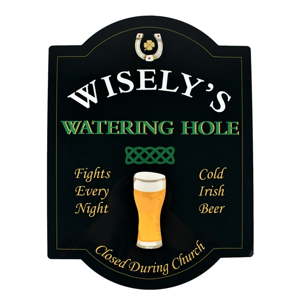 Traditional pub sign, measuring 11.5" x 15.4"... from ASI 72657 Active Life Promo / Street Marketing