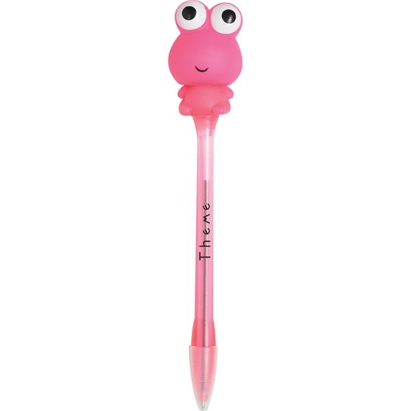 Translucent pen measuring 8" with a light-up frog topper, medium point,... from ASI 54100 Fields Manufacturing Inc / TargetLine®