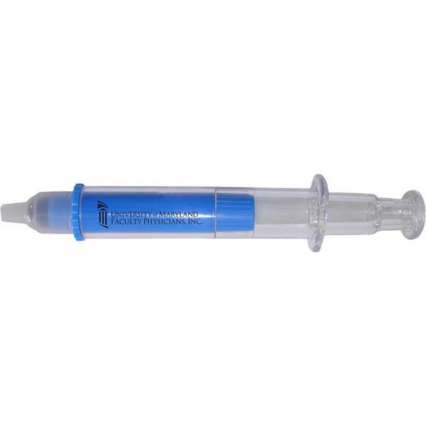 Syringe-shaped highlighter with gel ink that's designed to not smear, bleed,... from ASI 54100 Fields Manufacturing Inc / TargetLine®
