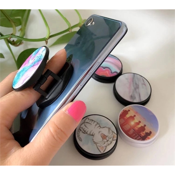 Pop Up Collapsible Grip & stand sticks flat to a phone,... from ASI 62635 Inno-Vative Solutions Grp LTD