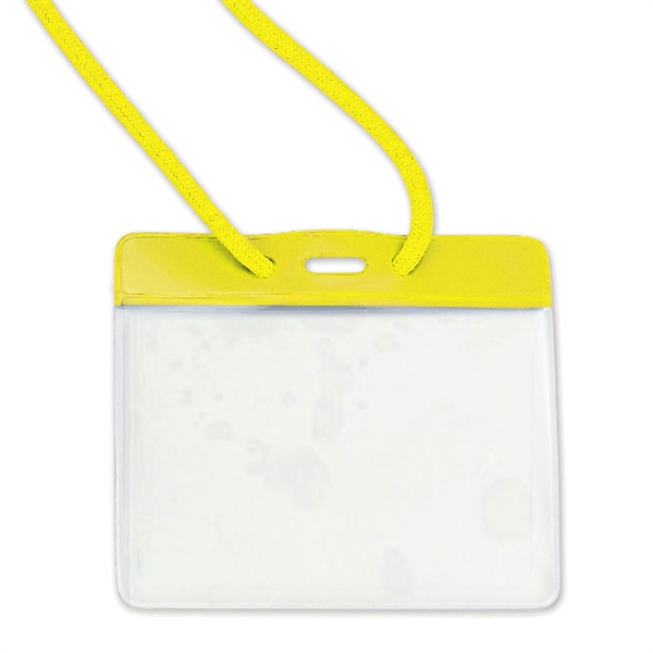 Color-coded badge/nametag holders quickly identify employees or visitors by bar color... from ASI 79898 Promovision / PROMOVISION