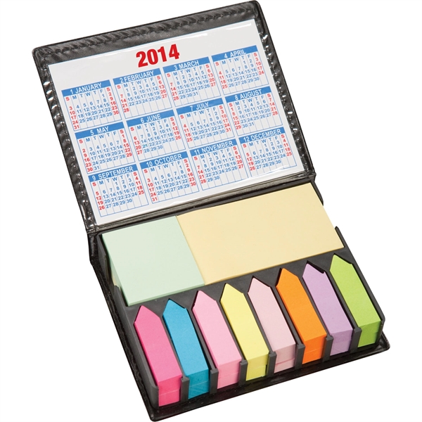 Book of two sticky note pads with eight assorted color flags... from ASI 54100 Fields Manufacturing Inc / TargetLine®