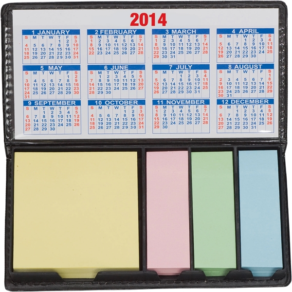 Book of four sticky note pads with a calendar and a... from ASI 54100 Fields Manufacturing Inc / TargetLine®