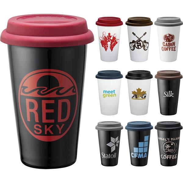 Double-Wall Ceramic Tumbler 11oz... from ASI 66887 PCNA