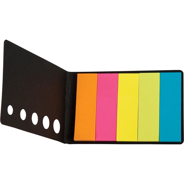 Sticky flag tote with a cardboard cover containing five assorted color... from ASI 54100 Fields Manufacturing Inc / TargetLine®