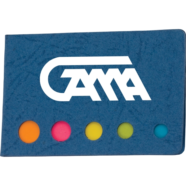 Sticky flag tote with a cardboard cover containing five assorted color... from ASI 54100 Fields Manufacturing Inc / TargetLine®