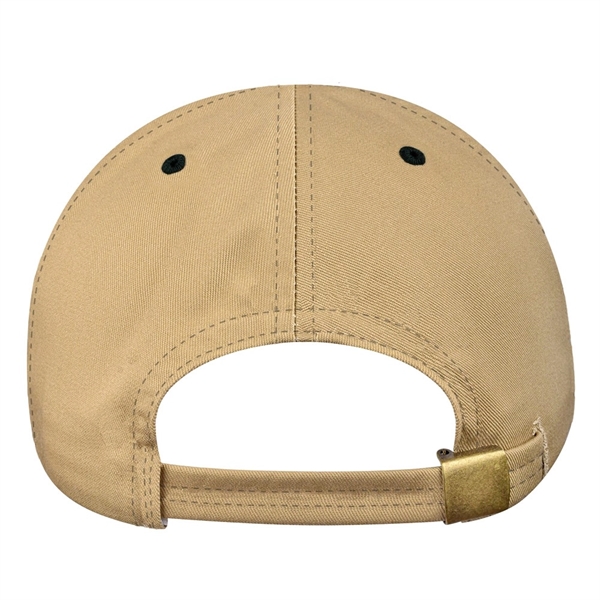 Unstructured "Dad" Cotton Twill Union/USA Made Baseball Cap With Snapback. Contrasting... from ASI 73775 Unionwear