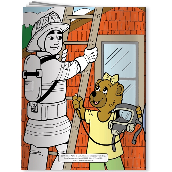 Coloring Book - Firefighters in Uniform... from ASI 54100 Fields Manufacturing Inc / Better Life Line