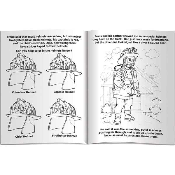 Coloring Book - Firefighters in Uniform... from ASI 54100 Fields Manufacturing Inc / Better Life Line