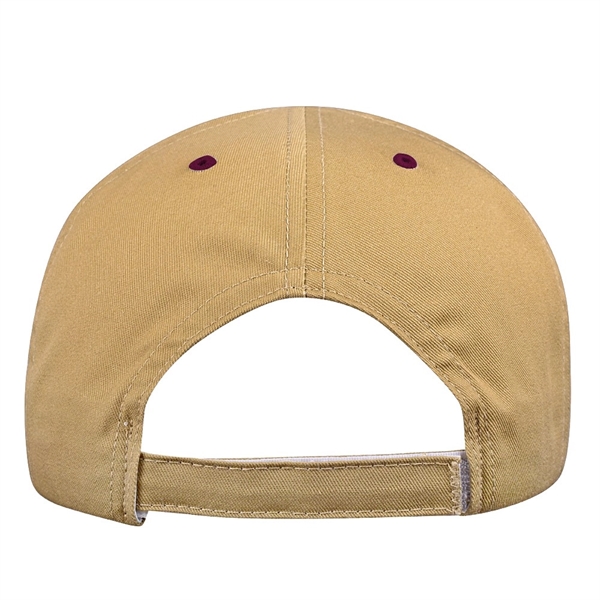 Unstructured "Dad" Cotton Twill Union/USA Made Baseball Cap With Snapback. Contrasting... from ASI 73775 Unionwear