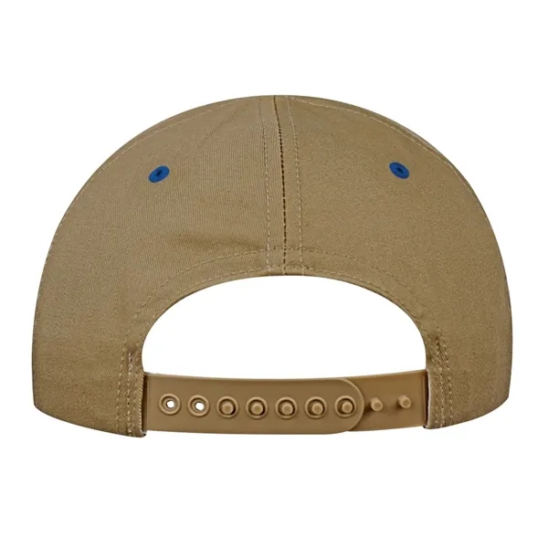 Unstructured "Dad" Cotton Twill Union/USA Made Baseball Cap With Snapback. Contrasting... from ASI 73775 Unionwear