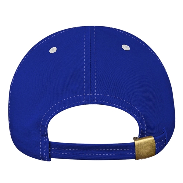 Unstructured "Dad" Cotton Twill Union/USA Made Baseball Cap With Snapback. Contrasting... from ASI 73775 Unionwear
