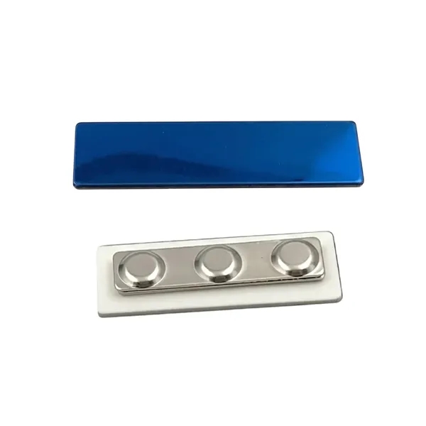 Stainless steel name plate magnet badge plus laser engraved on 1... from ASI 37218 Athena Promo (tm)