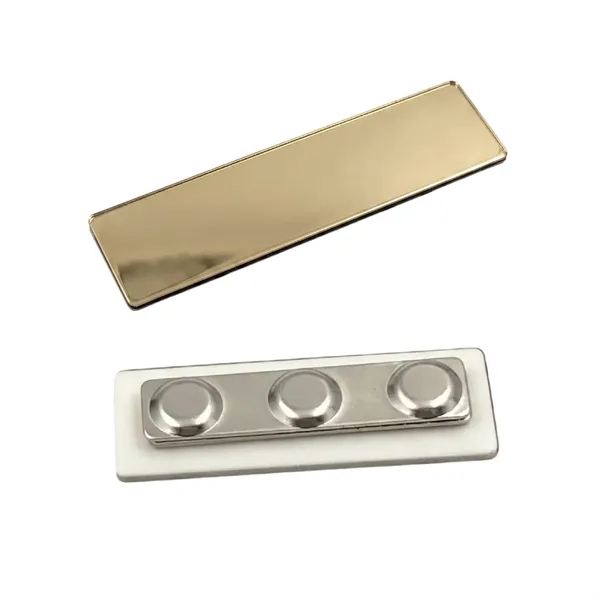 Stainless steel name plate magnet badge plus laser engraved on 1... from ASI 37218 Athena Promo (tm)