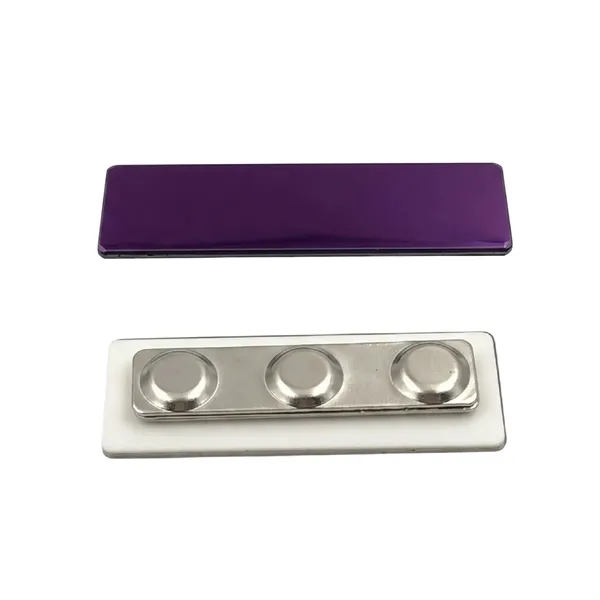 Stainless steel name plate magnet badge plus laser engraved on 1... from ASI 37218 Athena Promo (tm)