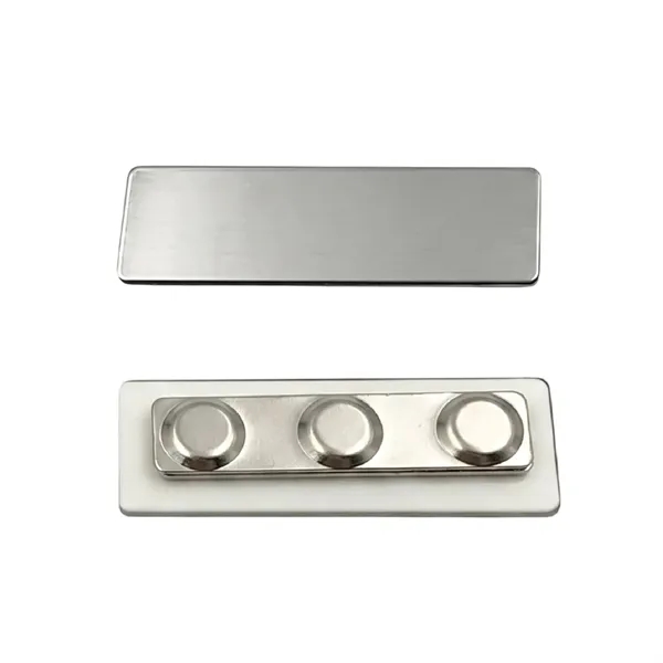 Stainless steel name plate magnet badge plus laser engraved on 1... from ASI 37218 Athena Promo (tm)