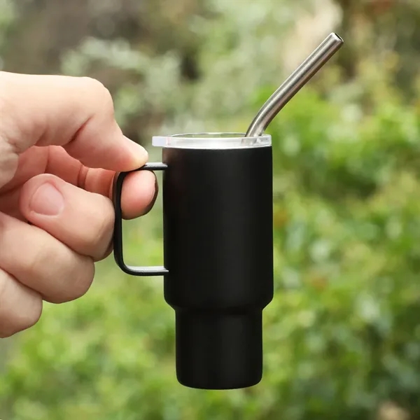 Adorable 2 oz. stainless steel mini tumbler with lid and straw-perfect... from ASI 61966 HPG / Best Promotions USA