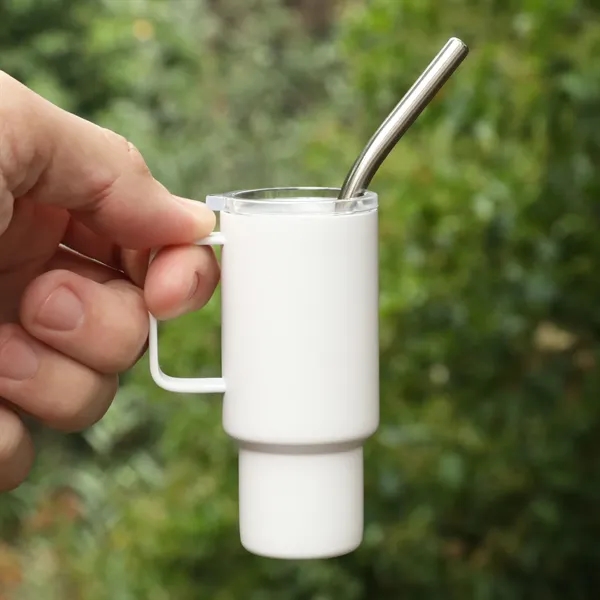 Adorable 2 oz. stainless steel mini tumbler with lid and straw-perfect... from ASI 61966 HPG / Best Promotions USA