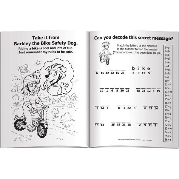 Coloring Book - Bicycle Safety... from ASI 54100 Fields Manufacturing Inc / Better Life Line