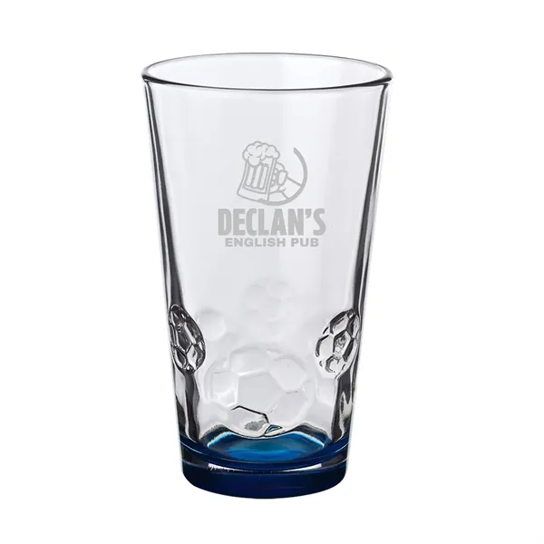 Our 16 oz. Pint Glass has an embossed soccer pattern for... from ASI 62088 IDProductsource