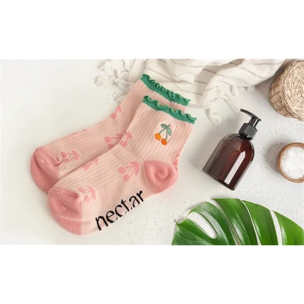 One Pair of One-Size-Fits-All Socks with Woven-In Jacquard Design Up to... from ASI 45657 Pop! Promos