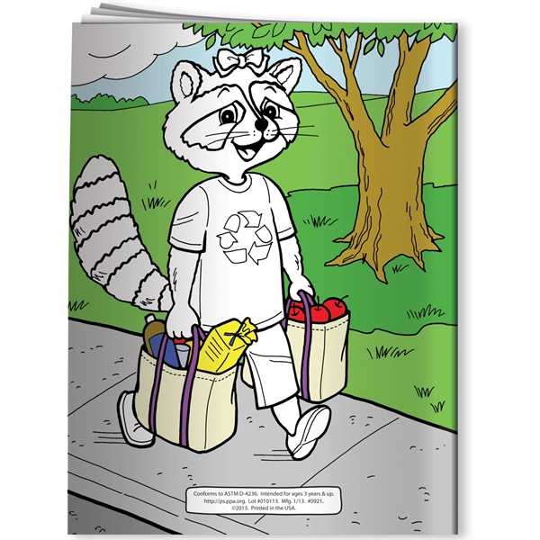 Coloring Book - Rocky the Recycling Raccoon... from ASI 54100 Fields Manufacturing Inc / Better Life Line