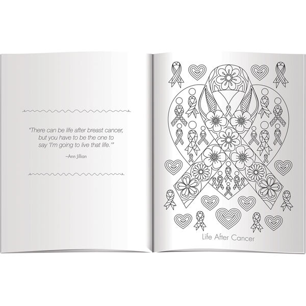 Coloring book for breast cancer awareness with 12 beautifully rendered images... from ASI 54100 Fields Manufacturing Inc / Better Life Line