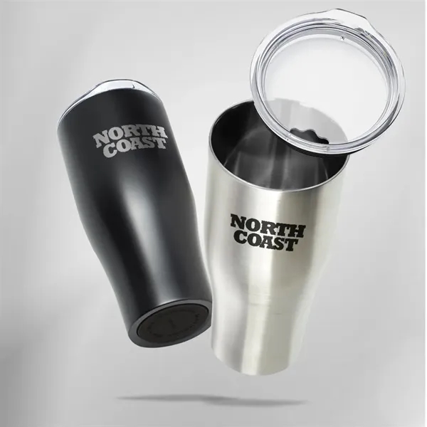 27 oz. stainless steel grip travel mug with spill prevention slide... from ASI 39552 BEL Promo