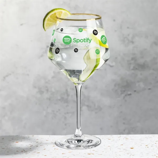 The Tucson Gold Rim Gin & Tonic VividPrint™ Glass features a... from ASI 84592 St Regis Group