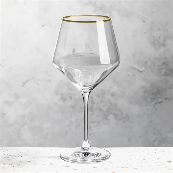 The crystalline Tucson Gold Rim Gin & Tonic Glass showcases a... from ASI 84592 St Regis Group