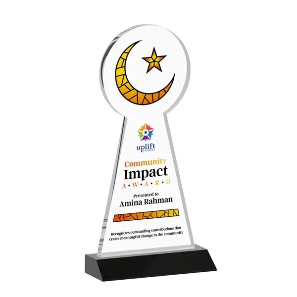 Item #AWARD AWV433-K Crescent & Star VividPrint™ Award - Black