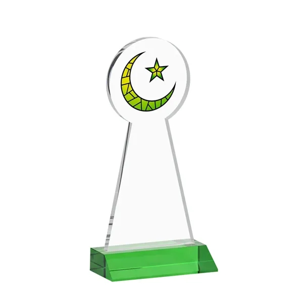 Item #AWARD AWV433-G Crescent & Star VividPrint™ Award - Green