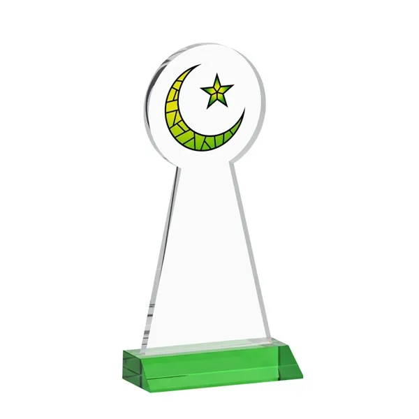 Item #AWARD AWV433-G Crescent & Star VividPrint™ Award - Green